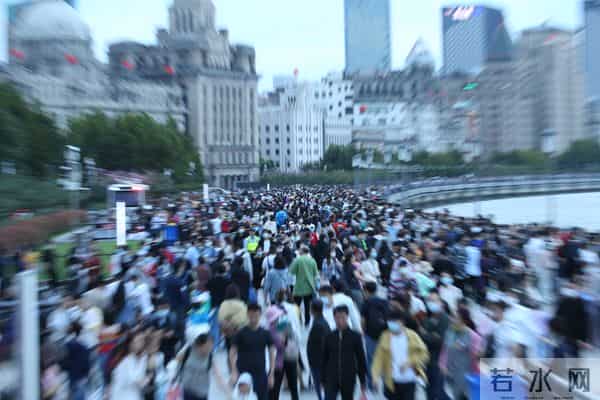 假期人山人海-外滩放眼望去人人人