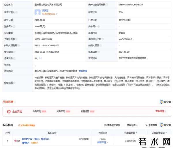 1.75亿元！赛力斯入股重庆蓝电汽车