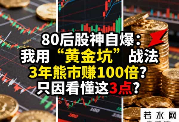 80后股神自爆：我用"黄金坑"战法，3年熊市赚100倍！股民必看！