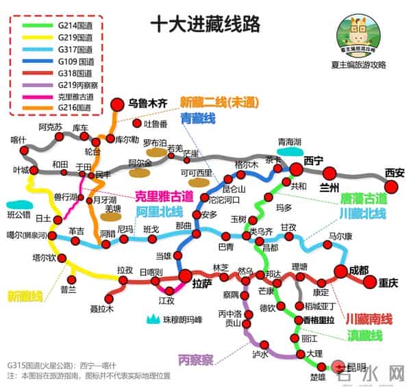 云南旅游路线图