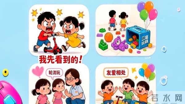 一个男生把两次把小女孩推下滑梯