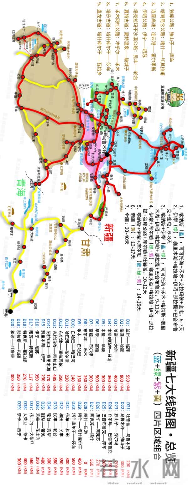 云南旅游路线图
