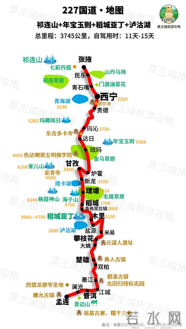 云南旅游路线图