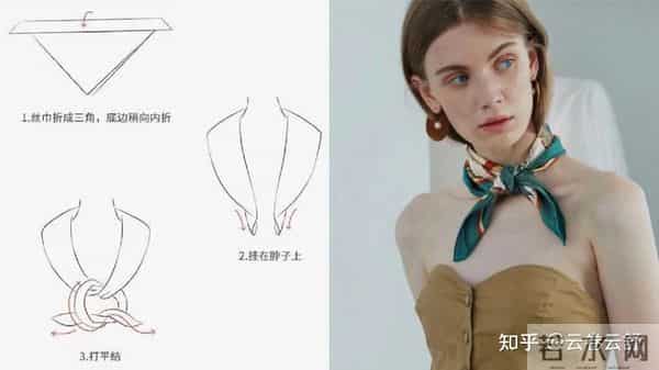 长丝巾的系法图解
