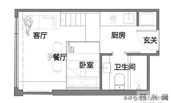 19楼空间:香港90后夫妻的19㎡小家,利用2.9m层高做夹层,2个人住太爽了!