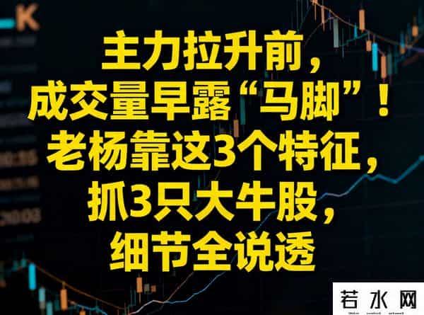 主力拉升前，成交量早露马脚！老杨靠这3个特征，抓3只大牛股！