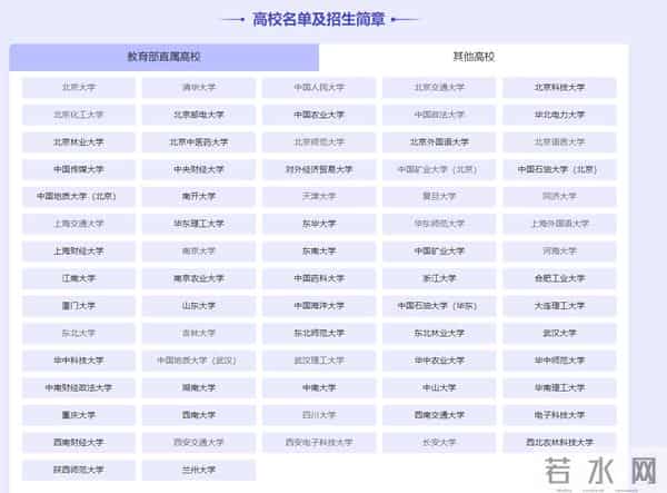 国家专项计划大学名单