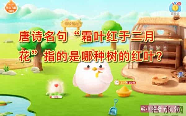 霜叶红于二月花是那种树的叶子