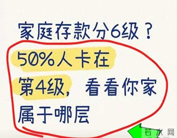 家庭存款分6级?一半家庭卡在第4级,你家在第几层?