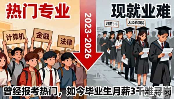 大学生就业难论文2026 年就业 “重灾区” ！曾经报考热门，如今毕业生月薪 3 千难寻岗
