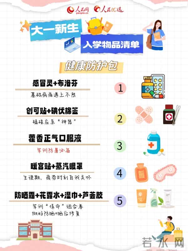 大学新生必备大一新生丨入学必备物品清单，速来抄作业！