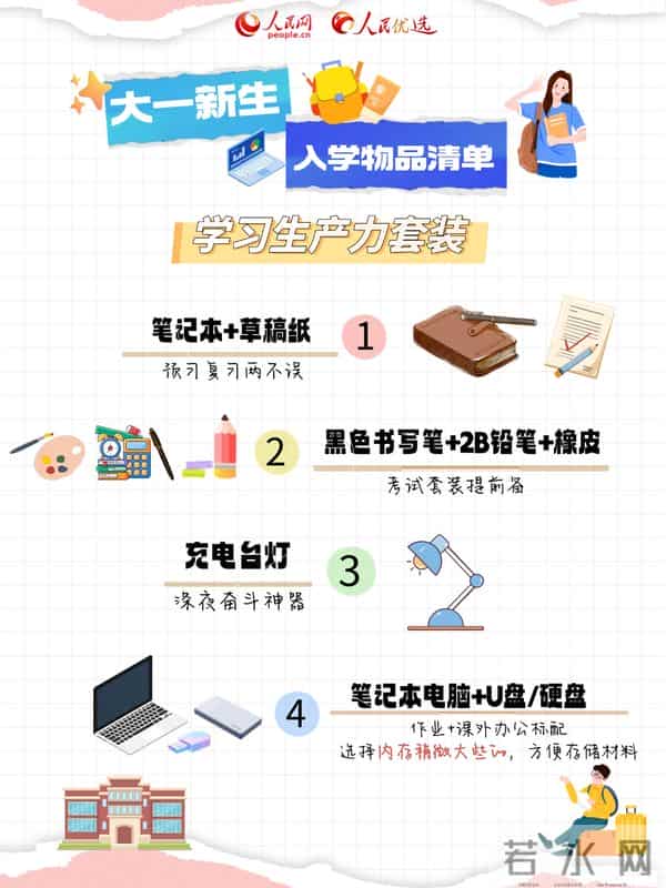 大学新生必备大一新生丨入学必备物品清单，速来抄作业！