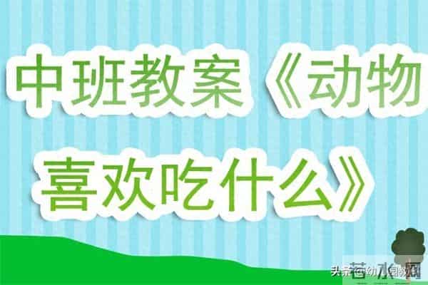 幼儿园中班教案《动物喜欢吃什么》含反思