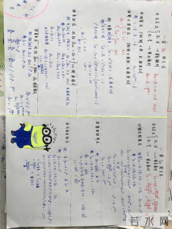 高一学生做的数学手抄报，数列知识这样总结，学起来容易多了