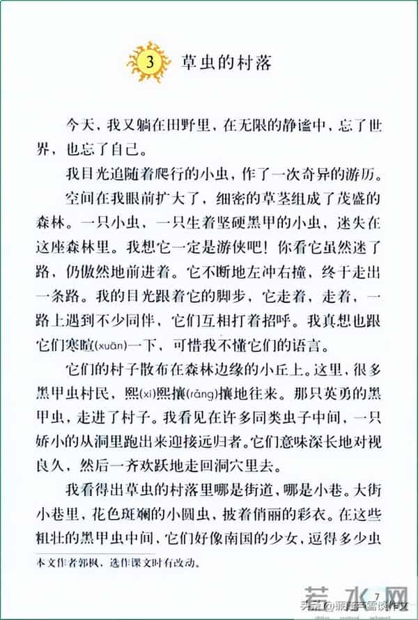草虫的世界如此奇妙①——阿宝老师的“作文经”(三三四)