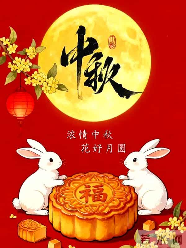 中！秋节走心祝福文案｜中秋节海报｜花好月圆人团圆