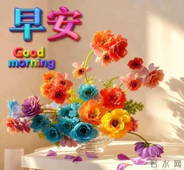 28张非常漂亮的早上好祝福图片,善待朋友友谊多,经常祝福暖心窝