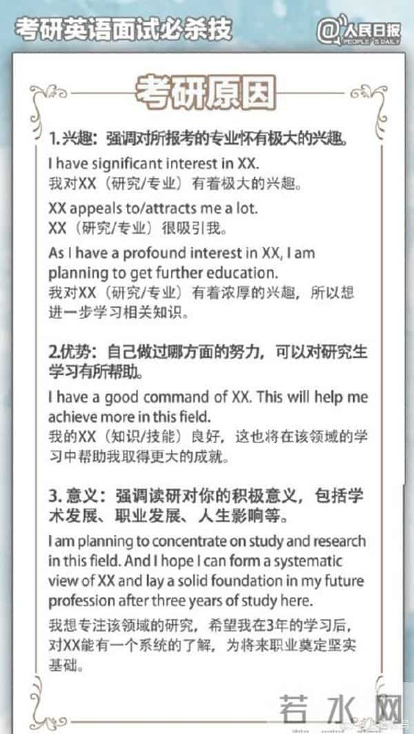 考研复试中英语口语不容忽视,这份复试英语口语攻略帮你过关斩将