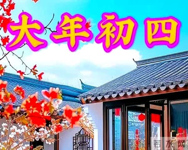 2025大年初四拜年祝福语漂亮图片，蛇年吉祥！新年快乐！