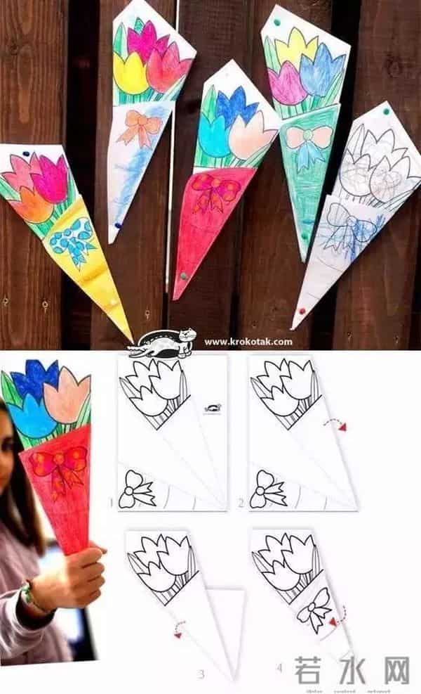 简单又好做的三八节主题手工，老师带着孩子做起来！