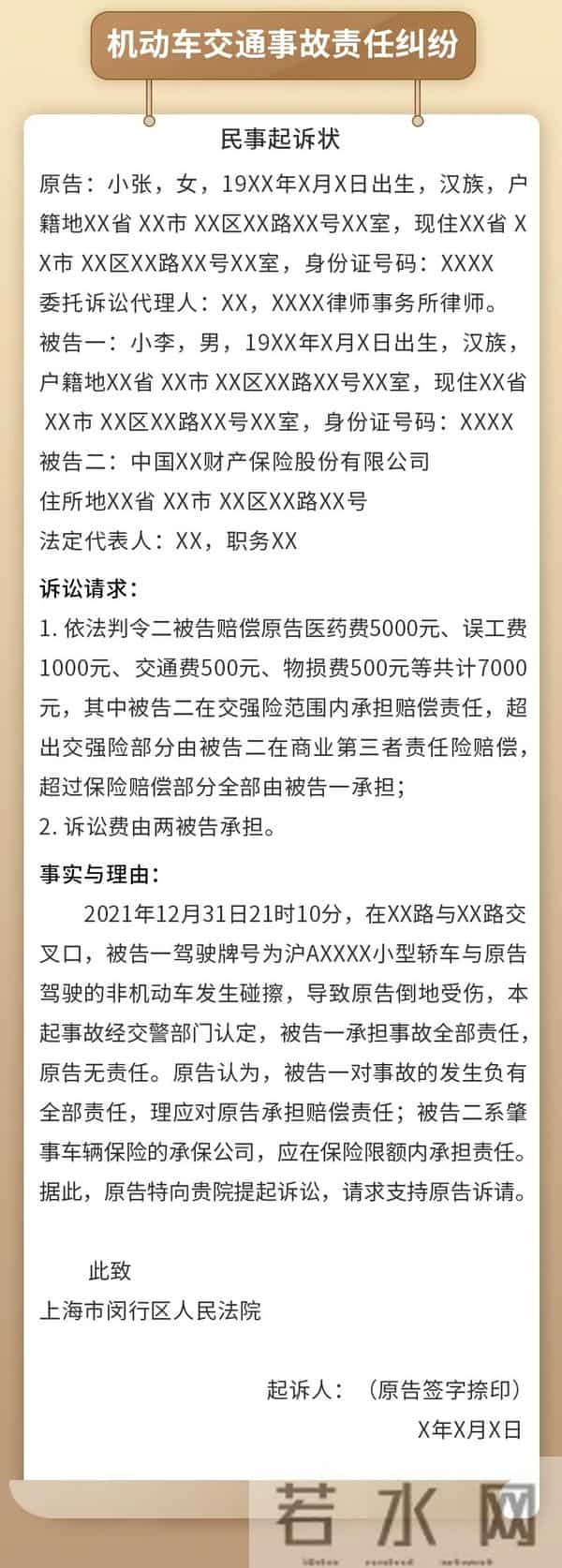 法官眼中,理想的《民事起诉状》该怎么写?(附常见纠纷民事诉状范本)