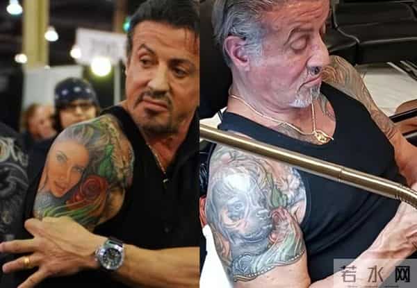 76岁史泰龙3度离婚!被指隐瞒财产,手臂上妻子头像纹身已换成狗