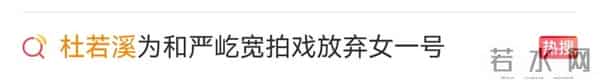 杜若溪透露为和严屹宽拍戏，放弃女一号！结婚11年，曾因“打孩子”问题提离婚