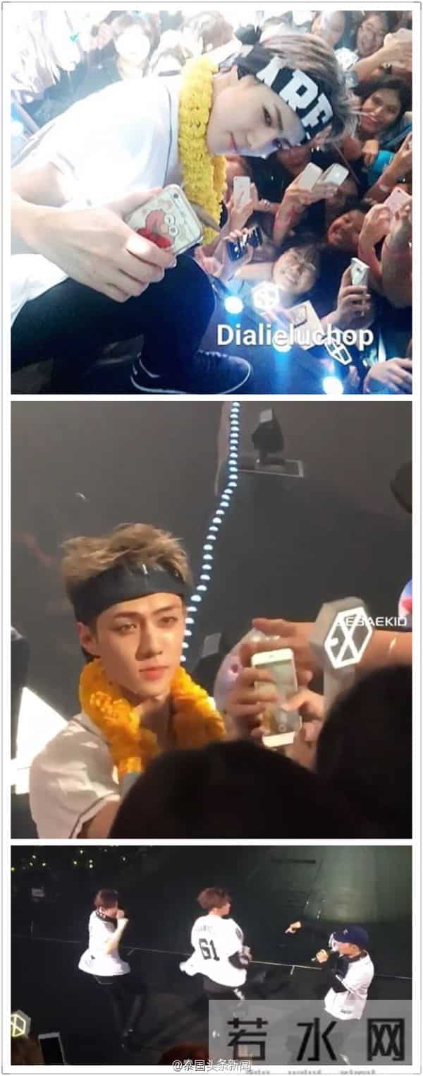 EXO泰国曼谷演唱会火爆  跑男刘在石现身同台飙舞