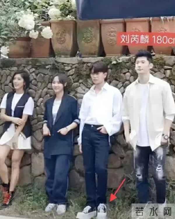 矮个男星虚报身高，穿高跟鞋、踩箱子，跟女明星同框就原形毕露
