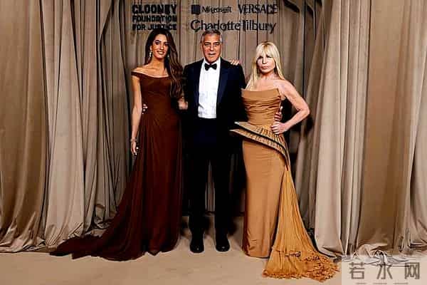 克鲁尼夫妇走红毯真是养眼!47岁美女律师娇妻穿裹身鱼尾裙,真美