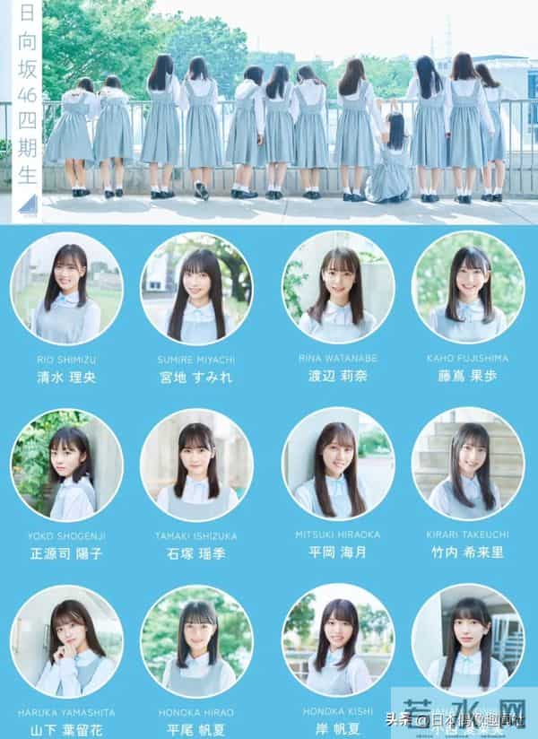 年龄最小13岁，日向坂46全新4期12名成员公开