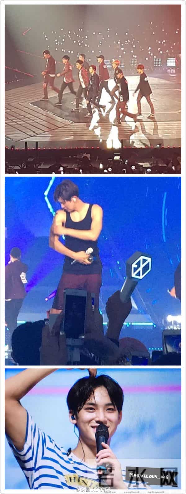EXO泰国曼谷演唱会火爆  跑男刘在石现身同台飙舞