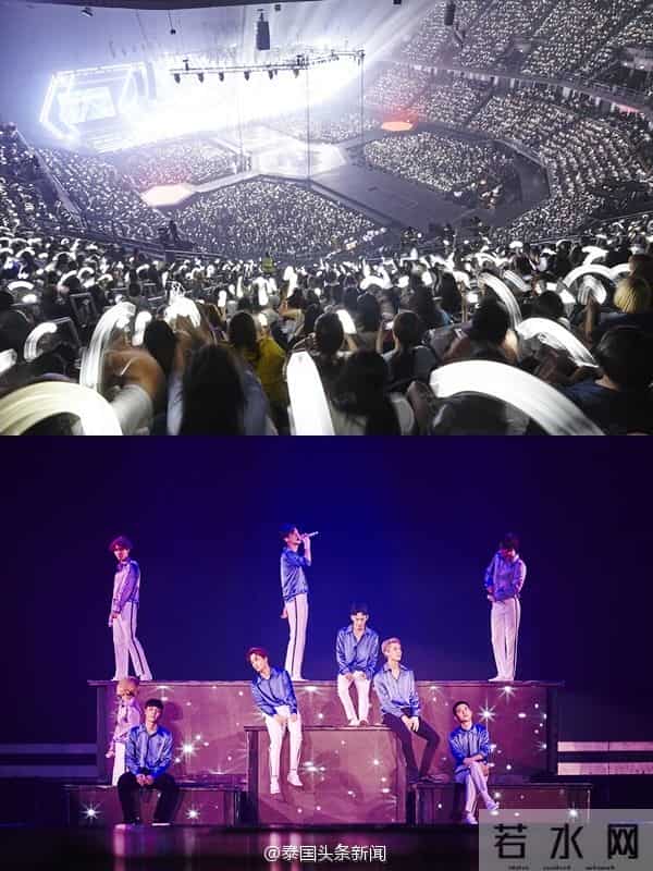 EXO泰国曼谷演唱会火爆  跑男刘在石现身同台飙舞