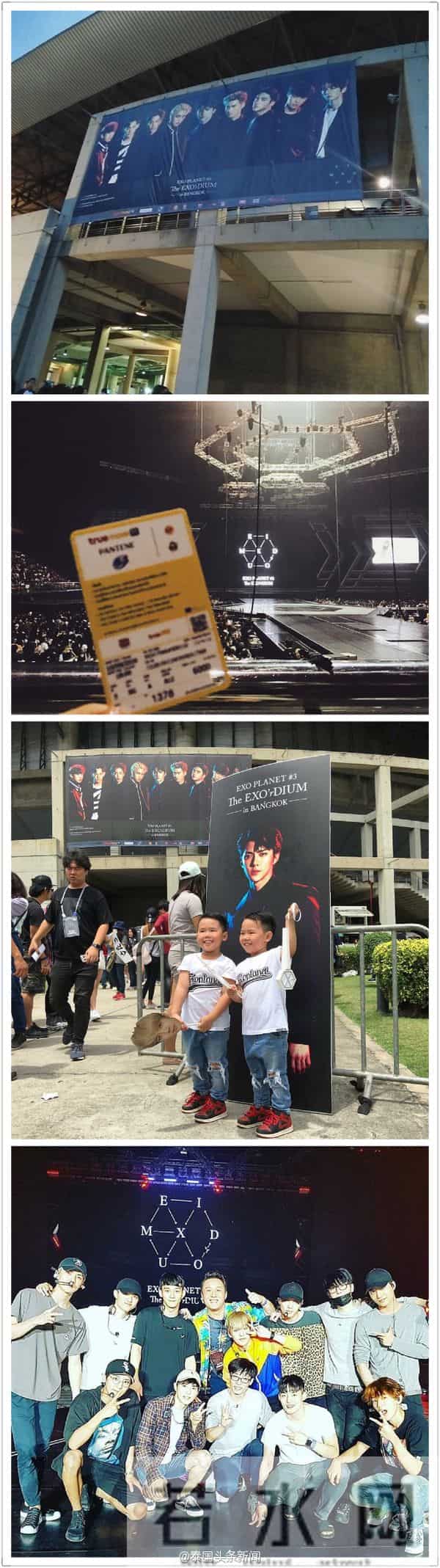 EXO泰国曼谷演唱会火爆  跑男刘在石现身同台飙舞