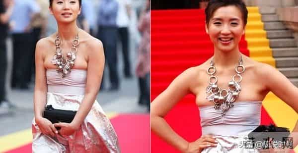 “万人迷”陈好年轻时可真拼，抹胸长裙勒出层层赘肉，真是够尴尬