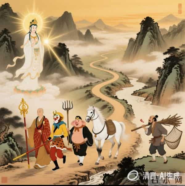 益彩岛借力AI改编《西游记》（八）观音的KPI：取经项目启动会