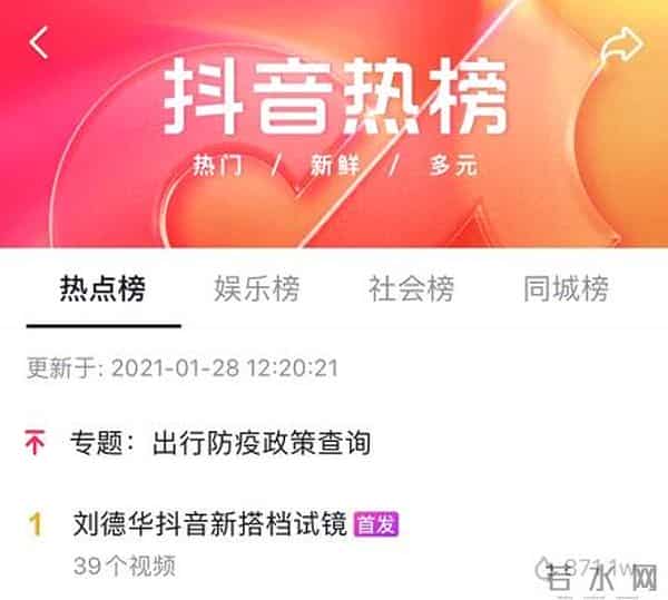 刘德华入驻抖音 24小时粉丝量破2463万