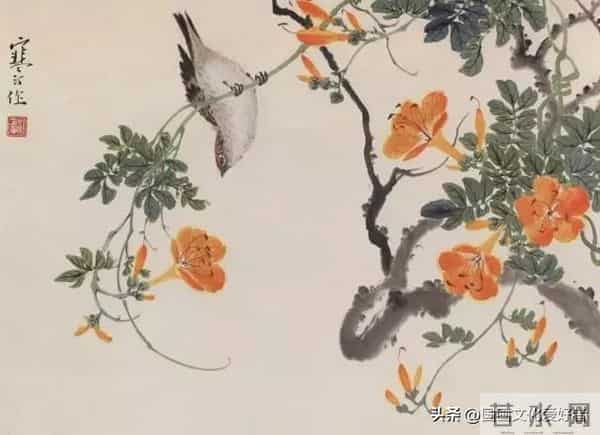 国画大家江寒汀的写意花鸟作品赏析！