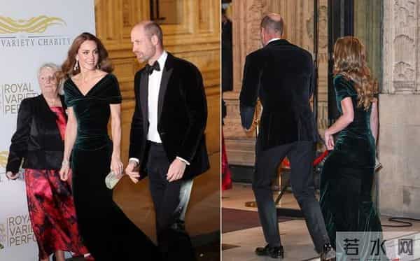 威廉王子在皇家综艺汇演前对凯特做出亲密举动被拍到,画面曝光