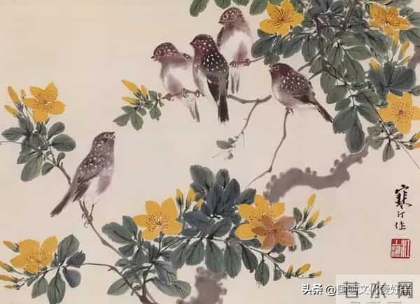 国画大家江寒汀的写意花鸟作品赏析！