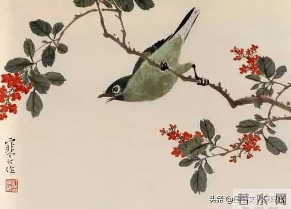 国画大家江寒汀的写意花鸟作品赏析！