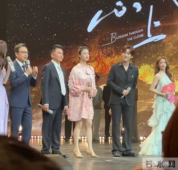 蒋欣出席招商大会,真人瘦好几圈又高又白,穿粉裙好显嫩不像42岁