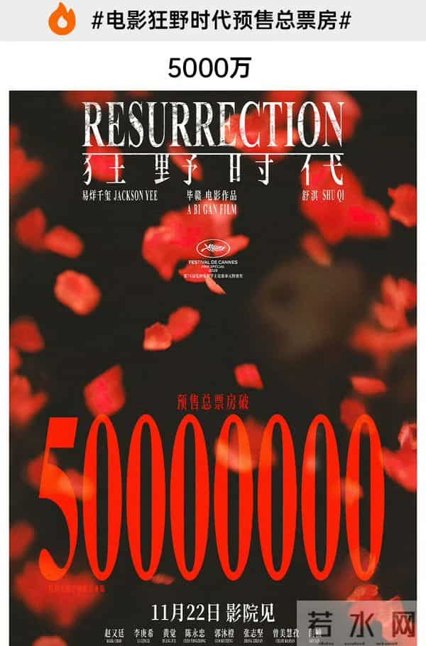 电影《狂野时代》点映及预售总票房突破1亿，易烊千玺势不可挡