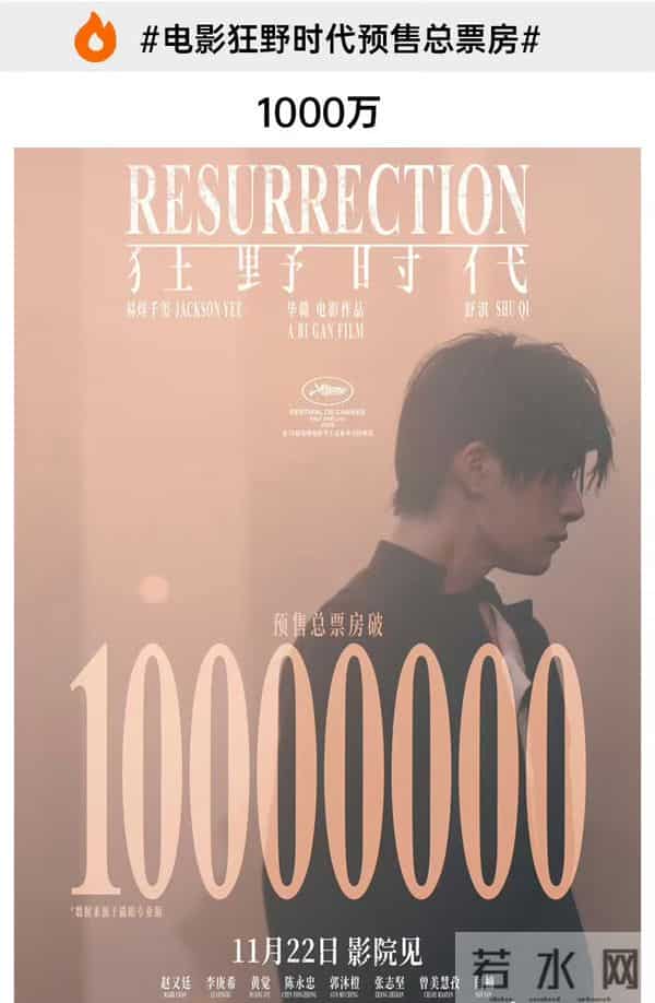 电影《狂野时代》点映及预售总票房突破1亿，易烊千玺势不可挡