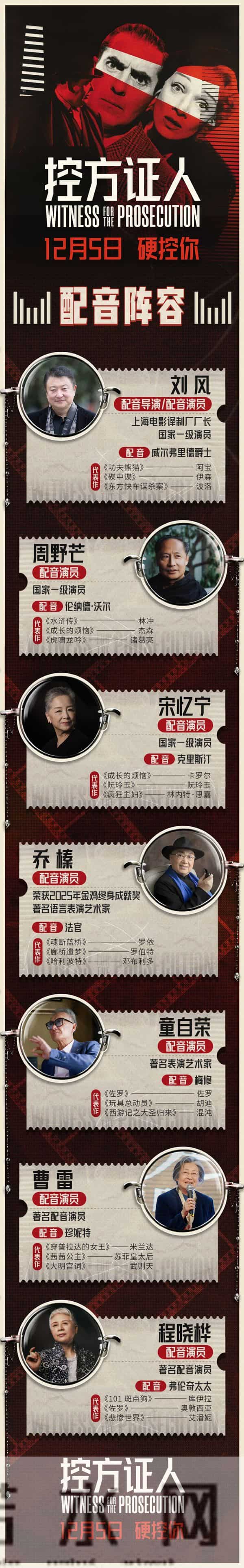 “影史悬疑神作”《控方证人》将于12月5日首登国内银幕