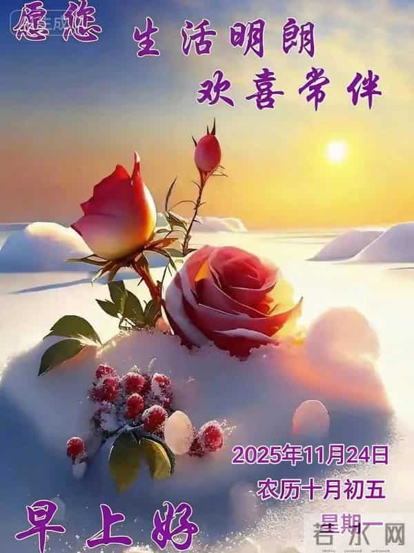 2025.11.24今日十月初五——早上好,周一祝福问候语,早安图片