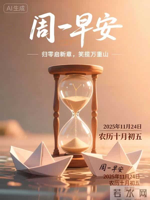 2025.11.24今日十月初五——早上好,周一祝福问候语,早安图片
