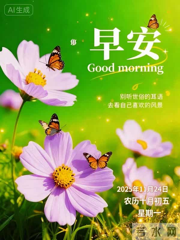 2025.11.24今日唯美早安 周一晨安喜乐安康常伴