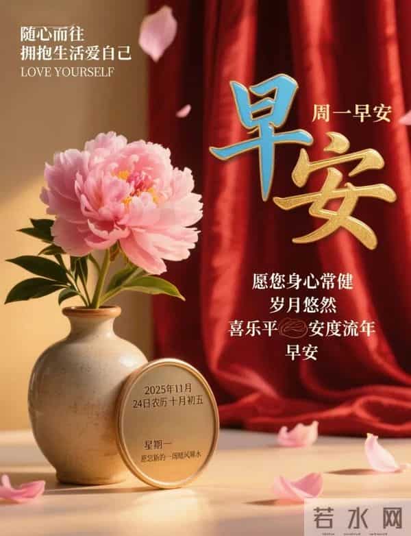 「冬日暖阳」11月24日早上好！初冬的早晨祝福问候语，早安图片