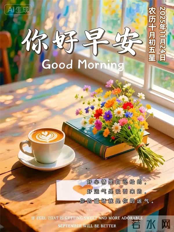 2025.11.24清晨第一声早安！愿你今日无烦忧，步步皆自在